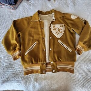 1950s Letterman Kacket Vintage Mustard Varsity